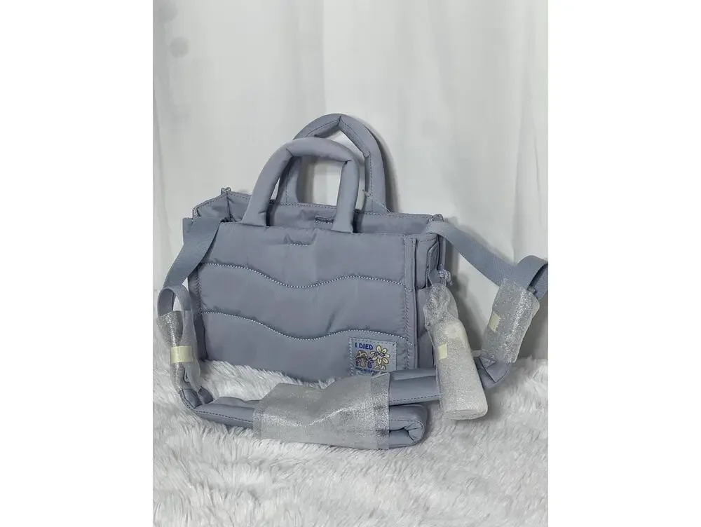 Coachtopia Light Blue Quilted Tote Bag with Adjustable Strap - Picture 3 of 7